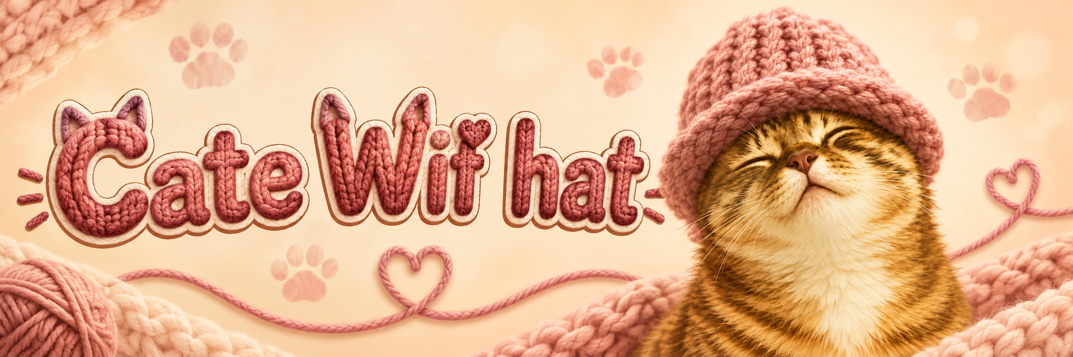 Cate Wif Hat knitted banner